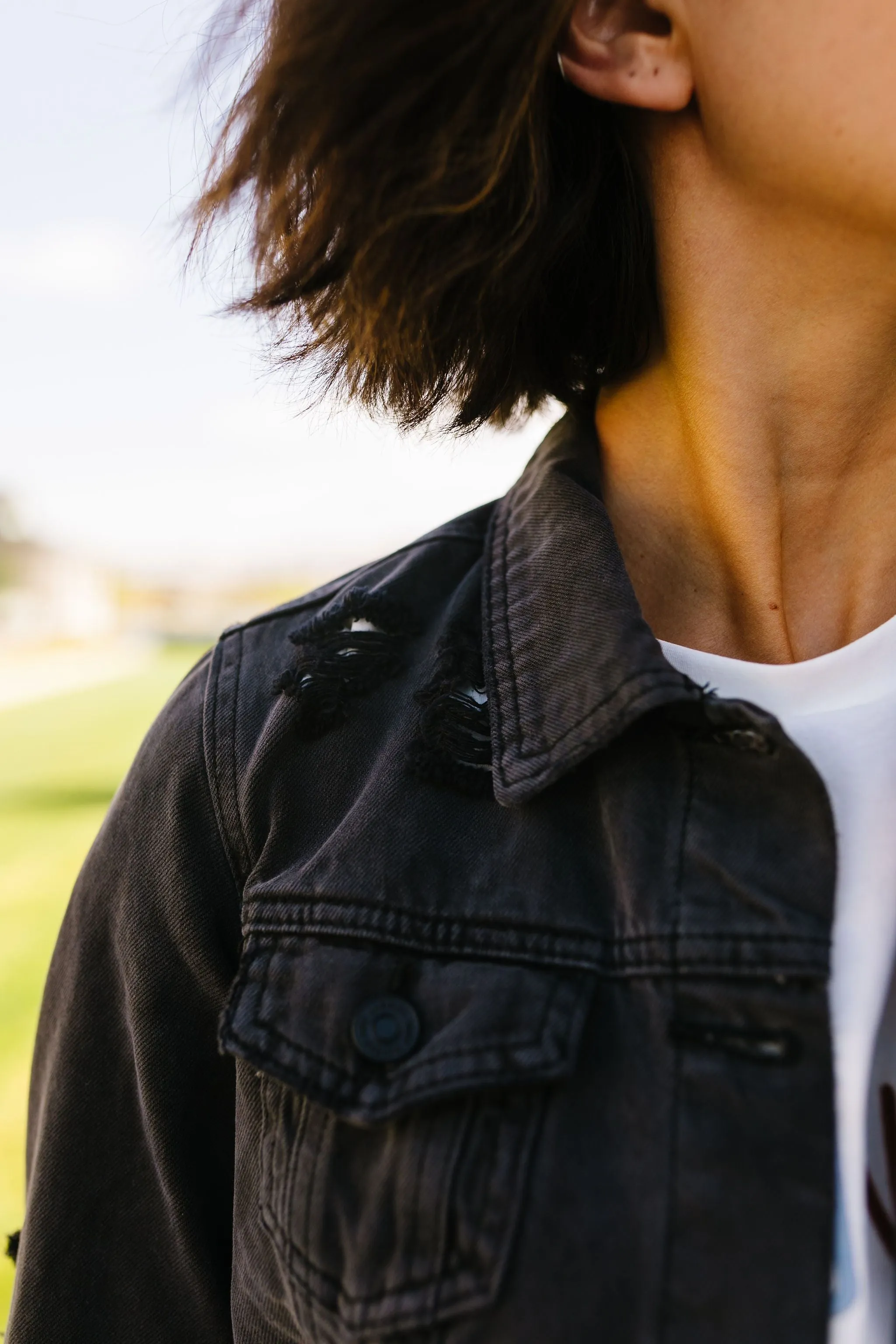 Dark   Mysterious Denim Jacket